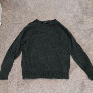 J. Crew Dark Green Crewneck Sweater